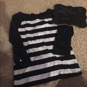 Justice Sequin Sleeve top